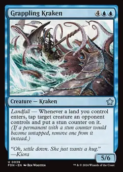 Grappling Kraken x4 4x Foundations NM MTG - Image 1