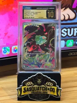 Pokemon TCG CGC Pristine 10 Bulbasaur 064/063 Art Rare Mega Brave - Image 1