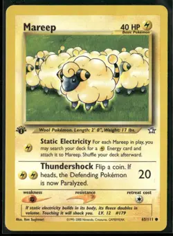Mareep 65/111 1st Edition - Pokemon TCG Neo Genesis - Image 1
