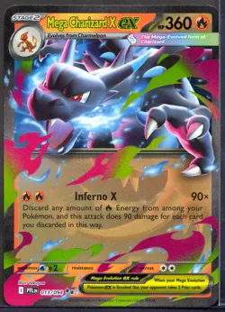 Mega Charizard X ex 013/094 (NM) - Phantasmal Flames - Double Rare - Image 1