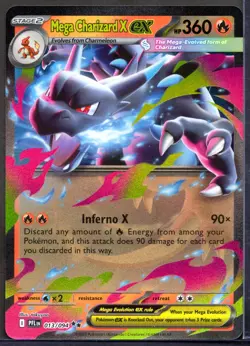 Mega Charizard X ex 013/094 (NM) - Phantasmal Flames - Double Rare - Image 1
