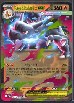 Mega Charizard X ex 013/094 (NM) - Phantasmal Flames - Double Rare - Image 1