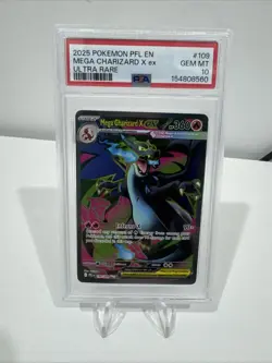 Pokemon TCG Mega Charizard Ex 109/094 Ultra Rare PSA 10 Phantasmal Flames ME02 - Image 1