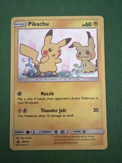 Pokemon Sun and Moon Promo Pikachu, Holo Promo, mimikyu, Blast star Promo, NM - Image 1