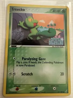 Pokemon TCG EX Crystal Guardians Treecko Stamped 67/100 Holo 2006 - Image 1