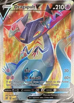 Dragapult V 183/192 Ultra Rare Rebel Clash Pokemon Lightly Played - Image 1
