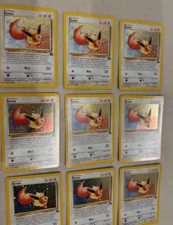 2000 WOTC POKEMON LEAGUE EEVEE #11 BLACK STAR HOLO PROMO LOT OF 17 W/ SWIRLS C - Image 3