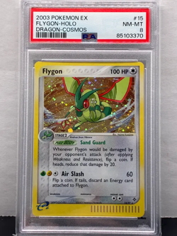 2003 Pokemon EX Dragon Cosmos #15 Flygon Holo PSA 8 - Image 1