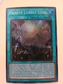 Primite Lordly Lode ROTA-EN058 Secret Rare Rage of the Abyss Yu-Gi-Oh NM - Image 1