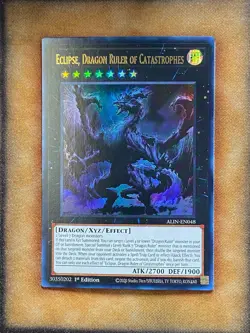 Yugioh Eclipse, Dragon Ruler of Catastrophes ALIN-EN048 Ultra Rare 1st Ed NM - Image 1