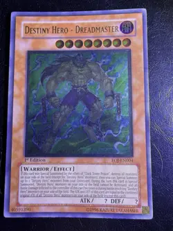 Yu-Gi-Oh! Destiny Hero Dreadmaster Ultimate Rare 1st Edition EOJ-EN004 - Image 1