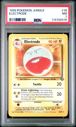 1999 POKEMON JUNGLE #18 ELECTRODE PSA NM 7 - Image 1