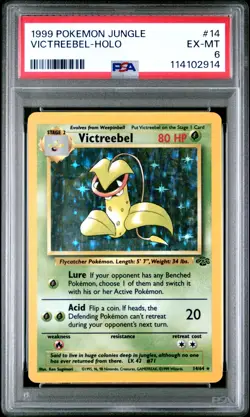1999 POKEMON JUNGLE #14 VICTREEBEL-HOLO PSA EX-MT 6 - Image 1