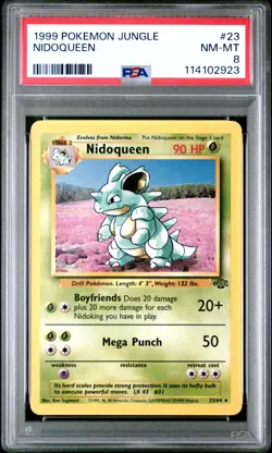 1999 POKEMON JUNGLE #23 NIDOQUEEN PSA NM-MT 8 - Image 1