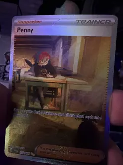 Pokemon TCG Penny Scarlet & Violet Holo Ultra Rare Card 252/198 NM/M Condition - Image 1