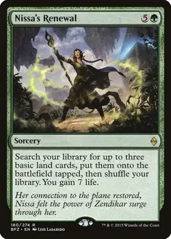 Nissa's Renewal [Battle for Zendikar] Moderately Played - Image 1