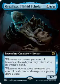 Grazilaxx, Illithid Scholar Ext Art R Foil #367 | Adventures Realms AFR | MTG - Image 1
