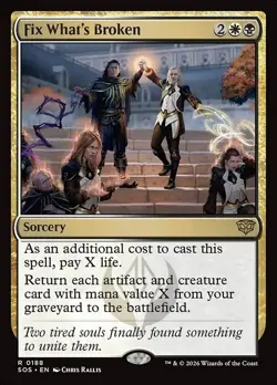 Fix What's Broken x1 FOIL Secrets of Strixhaven SOS NM MTG - Image 1