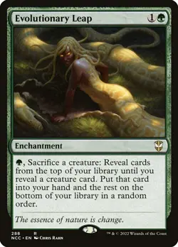 1x Evolutionary Leap NM Eng MTG - New Capenna Commander - Image 1