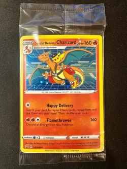 Special Delivery Charizard Holo SWSH75 SEALED UK Exclusive Promo Pokemon [NM] (4 - Image 1