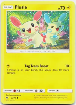 Plusle 33/73 Common Shining Legends Pokemon Near Mint - Image 1