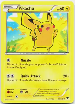 Pikachu 42/146 Common XY Pokemon Near Mint - Image 1