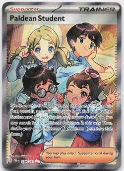 Paldean Student 230/091 Ultra Rare Paldean Fates Pokemon Near Mint - Image 1