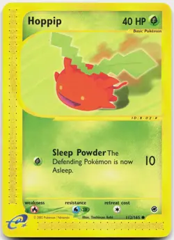 Hoppip 112/165 Common Expedition Base Set Pokemon Lightly Played - Image 1