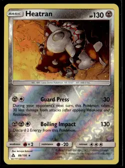 2018 Sun & Moon - Ultra Prism Heatran Basic/Rare Reverse Holo #88 - Image 1