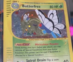 Pokemon Butterfree 5/165 Expedition Base Set E Reader Holo Rare SWIRL Card - Image 4
