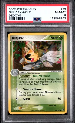 2005 POKEMON EX DEOXYS #13 NINJASK-HOLO PSA 8 - Image 1