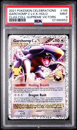 2021 POKEMON CELEBRATIONS CLASSIC COLL #145 GARCHOMP C LV.X-HOLO PSA 9 - Image 1