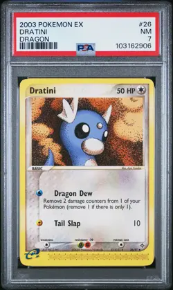 2003 POKEMON EX DRAGON #26 DRATINI PSA 7 - Image 1