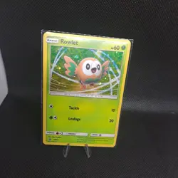 2017 Pokemon, Sun & Moon Promos, #SM22 Rowlet, Holo Black Star Promo NM - Image 1