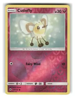 Cutiefly 95/147 Common Burning Shadows Pokemon Reverse Holo Near Mint - Image 1