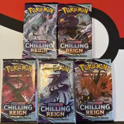 Chilling Reign Pokemon Booster Pack x 5 (Complete Pack Art Set) 820650808470 - Image 1