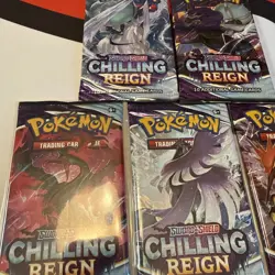 Chilling Reign Pokemon Booster Pack x 5 (Complete Pack Art Set) 820650808470 - Image 2