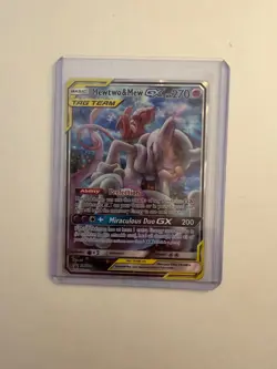 Pokemon Mewtwo & Mew GX TAG TEAM SM191 Promo Holo 270HP Basic Card - Image 1