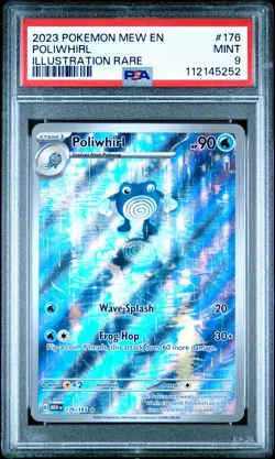 2023 POKEMON MEW EN-151 ILLUSTRATION RARE #176 POLIWHIRL PSA 9 - Image 1