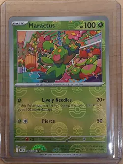 Pokemon SV: Black Bolt Maractus 008/086 Master Ball Reverse Holo. - Image 1