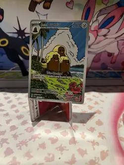 Pokemon TCG Surging Sparks Alolan Dugtrio Card 208/191 Illustration Rare - Image 1