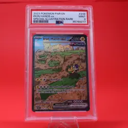 2023 Pokemon PAR Paradox Rift Special Illustration Rare 248 Iron Hands EX PSA 9 - Image 1