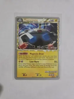 Pokemon Magnezone Prime 96/102 Triumphant Ultra Rare Holo Autographed - Image 1