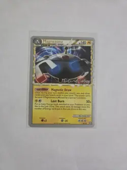 Pokemon Magnezone Prime 96/102 Triumphant Ultra Rare Holo Autographed - Image 2