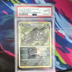 Pokemon 2010 Steelix 24/95 Unleashed Reverse Holo Rare PSA 10 - Image 1