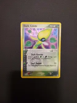 Pokemon TCG Dark Celebi Holo Rare Card #4/101 Hidden Legends Series (MP) - Image 1