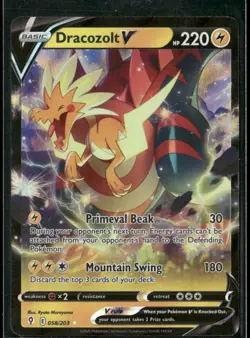 Dracozolt V 058/203 Holo V Rare Evolving Skies Pokemon NM/M - Image 1