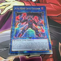 Yu-Gi-Oh Xtra HERO Cross Crusader RA04-EN076 Quarter Century Secret Rare 1st Ed - Image 1