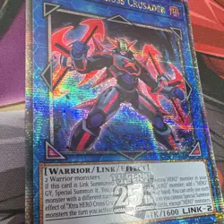 Yu-Gi-Oh Xtra HERO Cross Crusader RA04-EN076 Quarter Century Secret Rare 1st Ed - Image 2