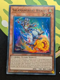Salamangreat Weasel LD10-EN002 Super Rare 1st Edition YuGiOh TCG Card - Image 1